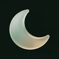 Glass crescent moon